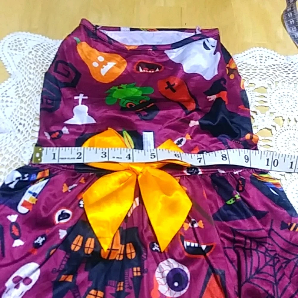 Halloween Costume With Bow For Doggie Collar, Large